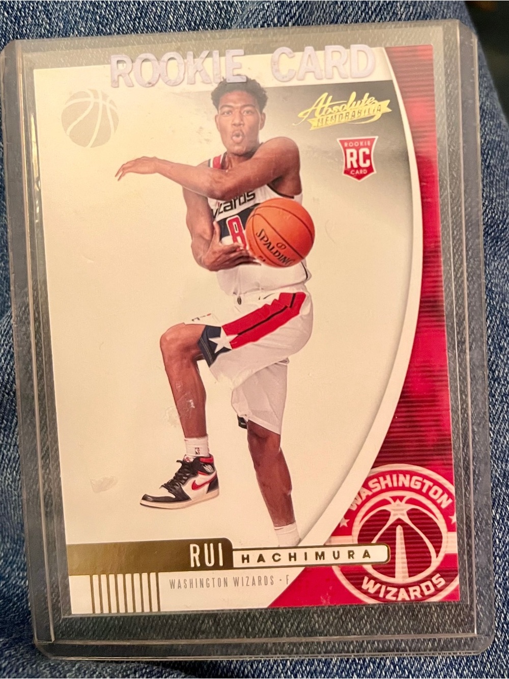 Rui Hachimura Rookie Card Washington Wizards Absolute Memorabilia Cover Sleeve